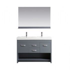 42" Double Sink Vanity Set in Gray